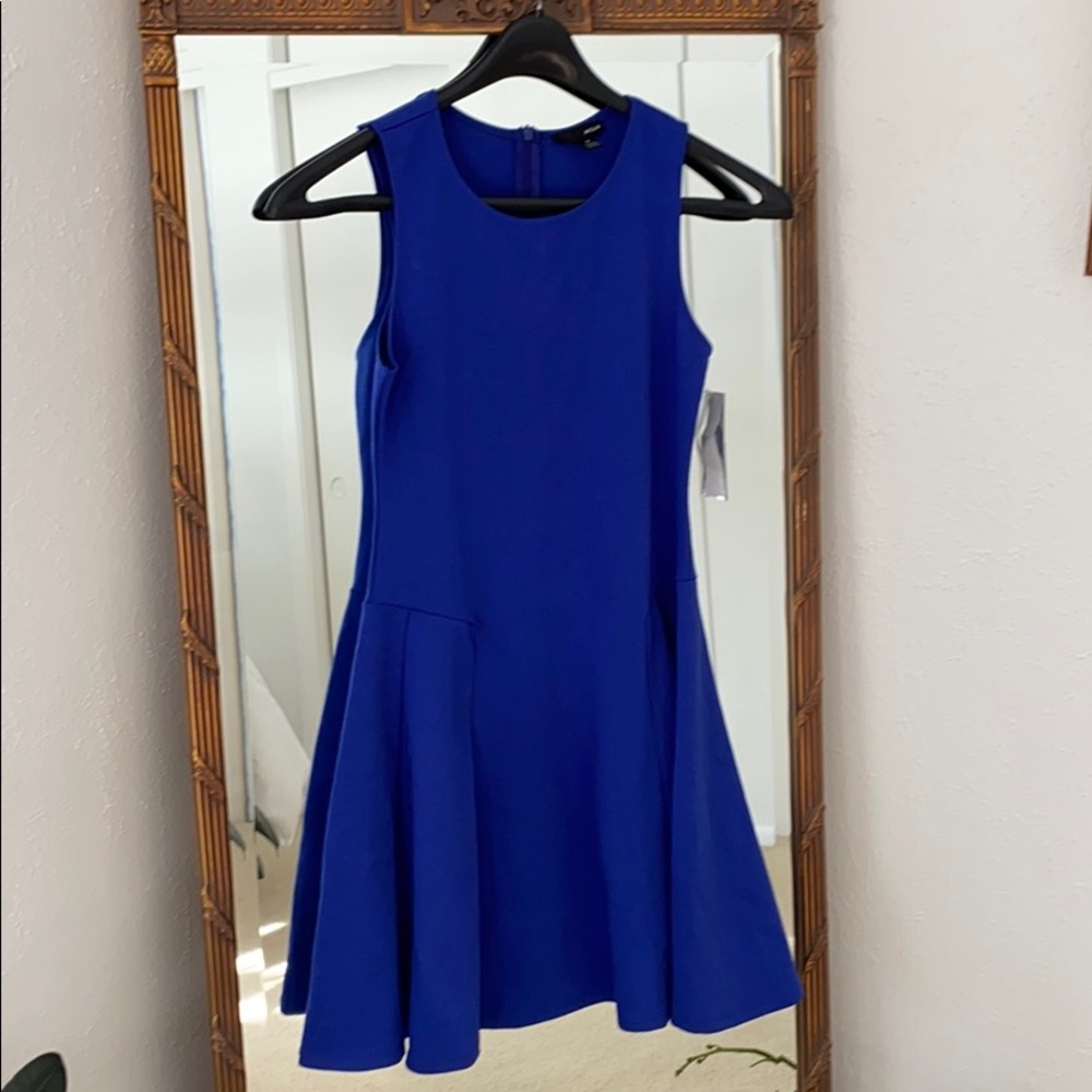 Aqua Royal Blue Fit n Flare Dress NWT